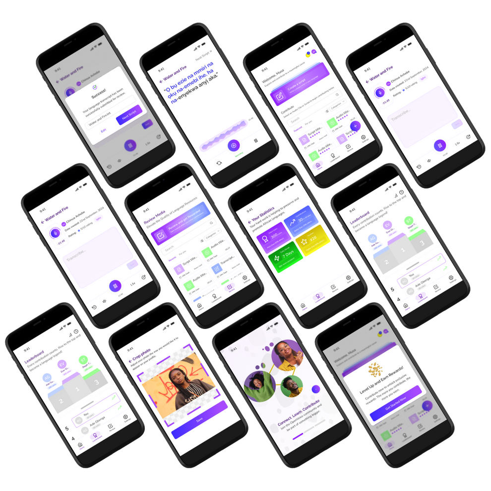 Gif of Openvoice app screens