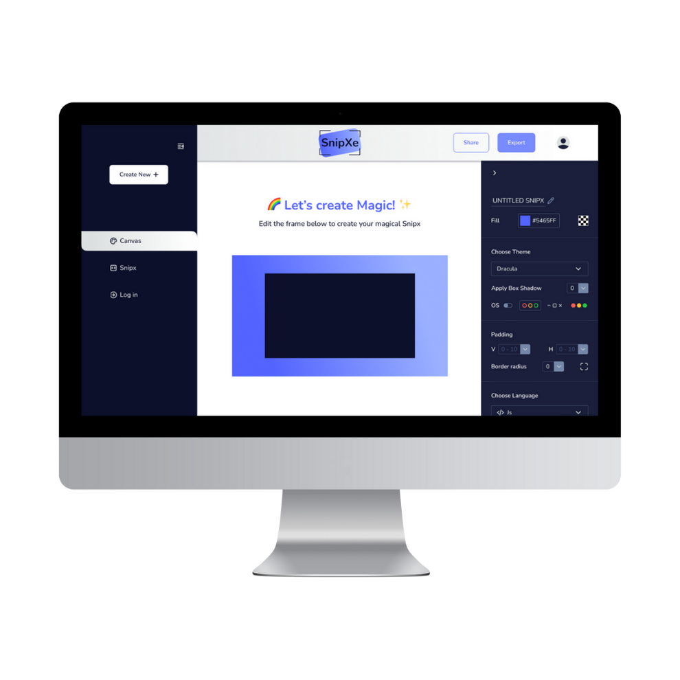Gif of SnipXe Home page