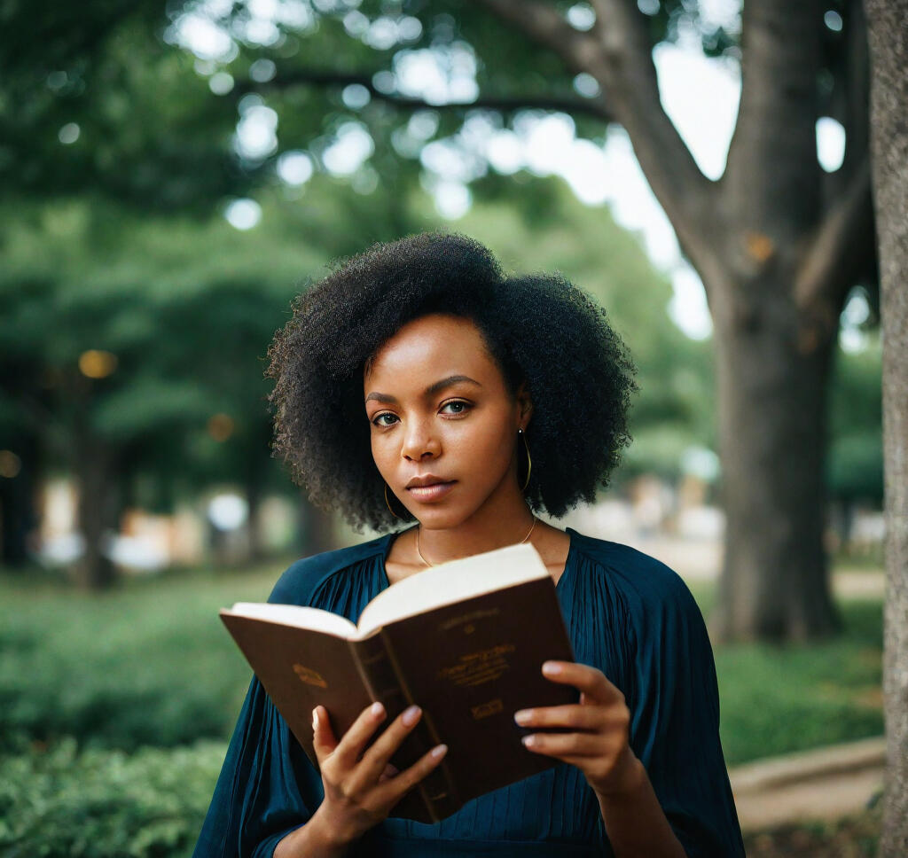 An image of me reading a book