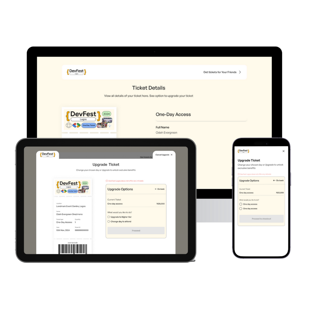 Gif of DevFest Lagos Ticketing Web Application